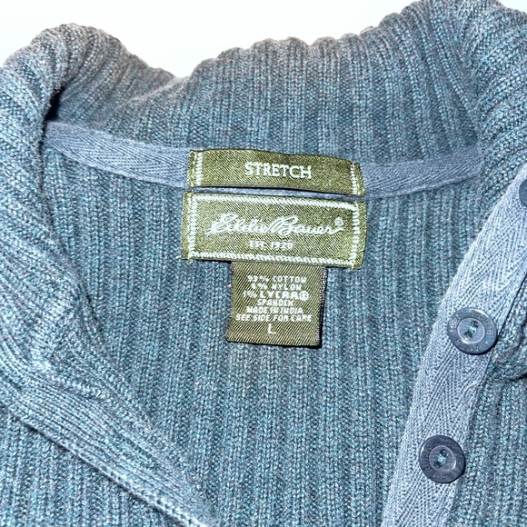 Green Ribbed Collared Sweater - Picture 3 of 4